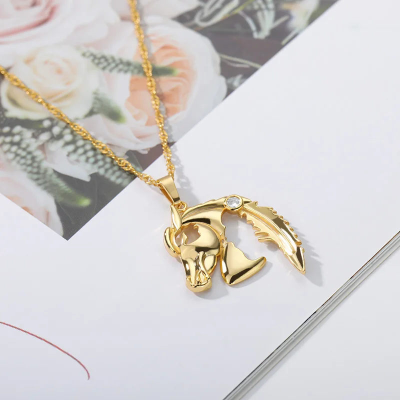 

Horse Pendant Necklace For Women Men Punk Stainless Steel Horse Head Animal Choker Collier Necklaces Christmas Jewelry Gift BFF