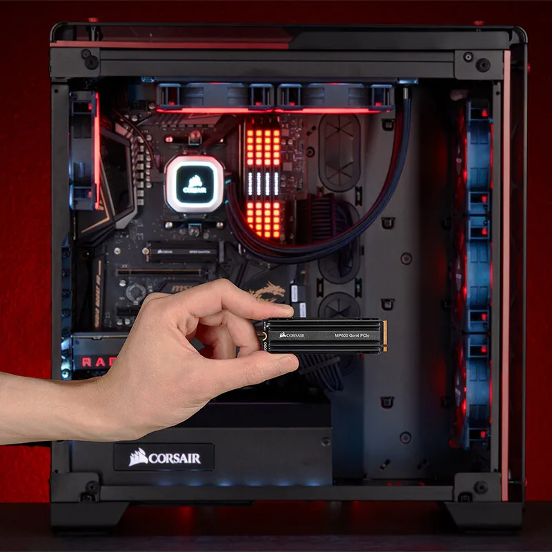 Твердотельный накопитель CORSAIR Force Series MP600 NVMe PCIe Gen 4 0 X4 M.2 1 ТБ 4950 МБ/с./с 2280|Внутренние