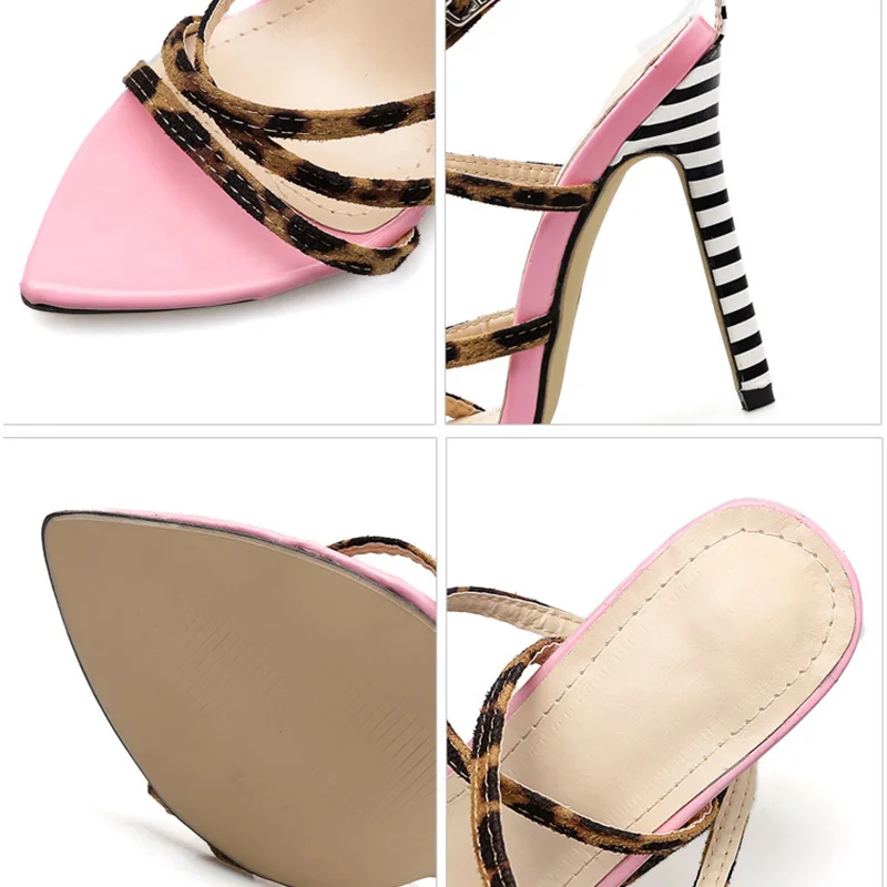 

Women Pumps 12cm High Heels Sandals Woman Shoes Sexy Fashion Leopard Ladies Shoes Pointed Toe Female Women's Pumps Sandals Shoes