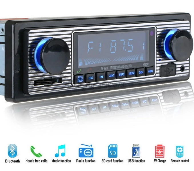 by DHL/Fedex 5pcs Bluetooth Vintage Car Radio MP3 Player Stereo USB AUX Classic Audio | Автомобили и мотоциклы