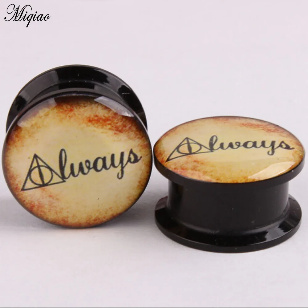 

Miqiao 2pcs Fashion New Product Letter Drip Acrylic Ears 4mm-25mm Exquisite Body Piercing Jewelry