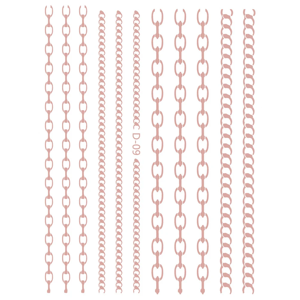 Золотая 3D наклейка для ногтей 1 шт. изогнутая полоса линия s клейкая полоска