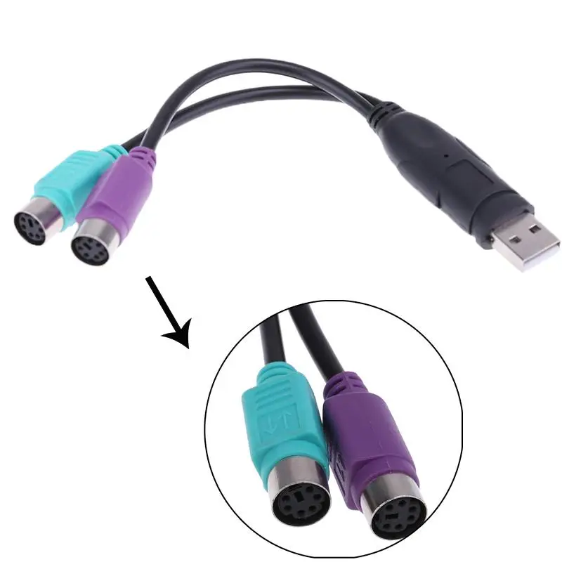 Кабель-переходник с USB на Dual PS/2 штырь-гнездо | Компьютеры и офис