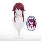 Парик для косплея женский розово-красный, термостойкие искусственные волосы для косплея аниме Genshin Impact Rosaria, Хэллоуин