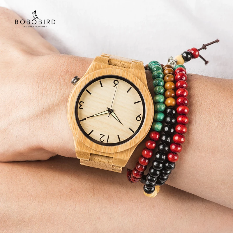 Logo Custmized BOBO BIRD из натурального бамбука деревянные часы для мужчин Япония движение мужские t часы relogio masculino B-D27
