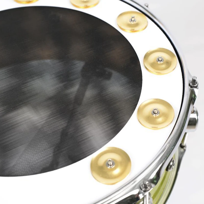 Популярный 14 дюймовый ударный обруч ТАМБУРИН с джинсой для барабанов со змеиным