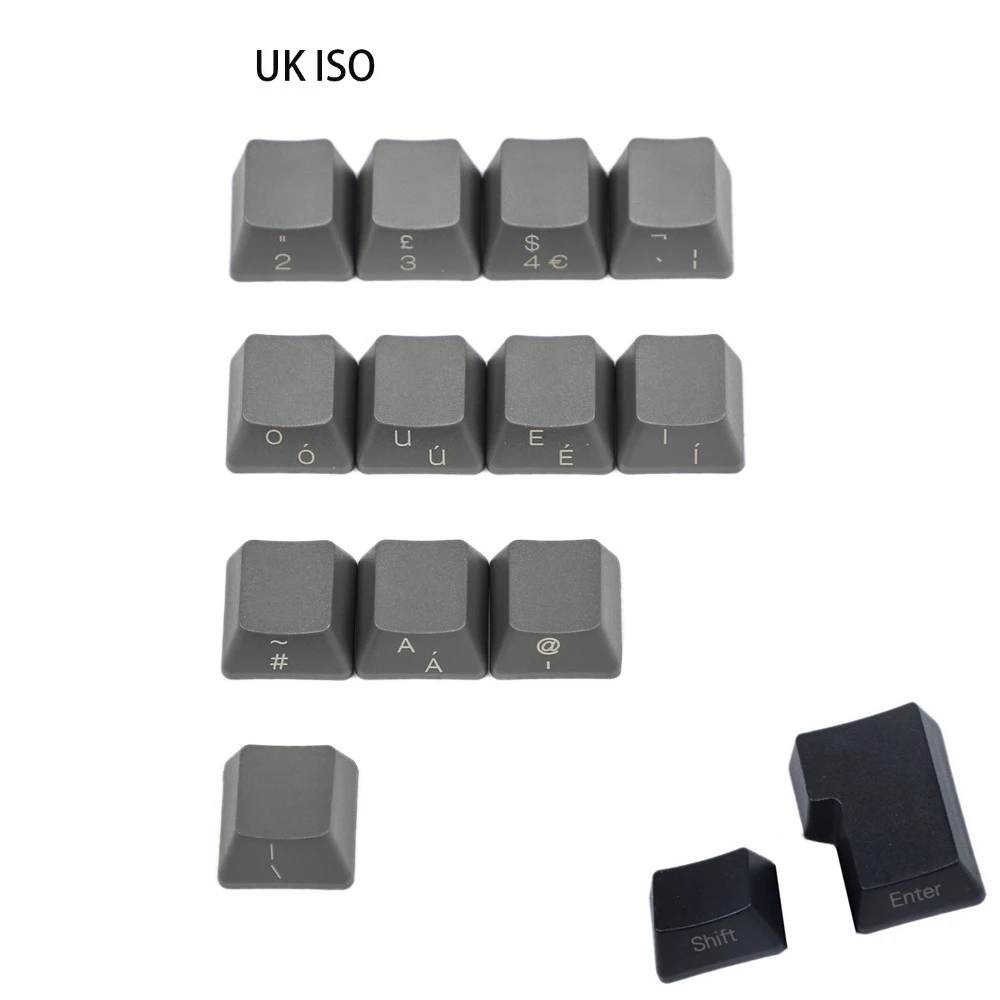 

OEM Profile Dolch Laser Eteched UK Italian German Spain ISO Russian Thick PBT GK61 Keycaps For Mechanical Keyboard 84 96 87 61