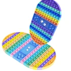 Игрушка-антистресс силиконовая Радужная шахматная доска, поппер из пузырьков, сенсорные игрушки для родителей, подарки для детей, 21 тип