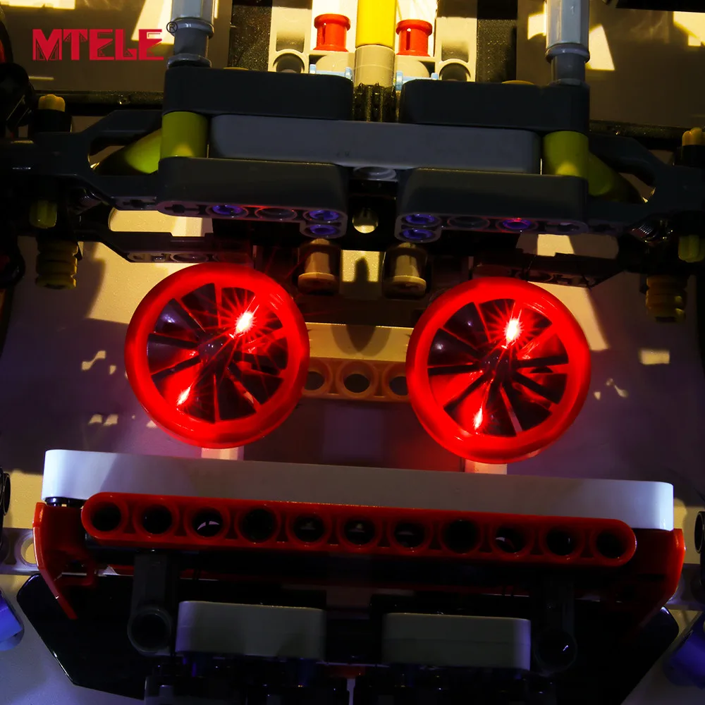 MTELE брендовый светодиодный светильник для 42077 Technic серии ралли автомобильный светильник ing комплект совместим с 20077(не включает модель