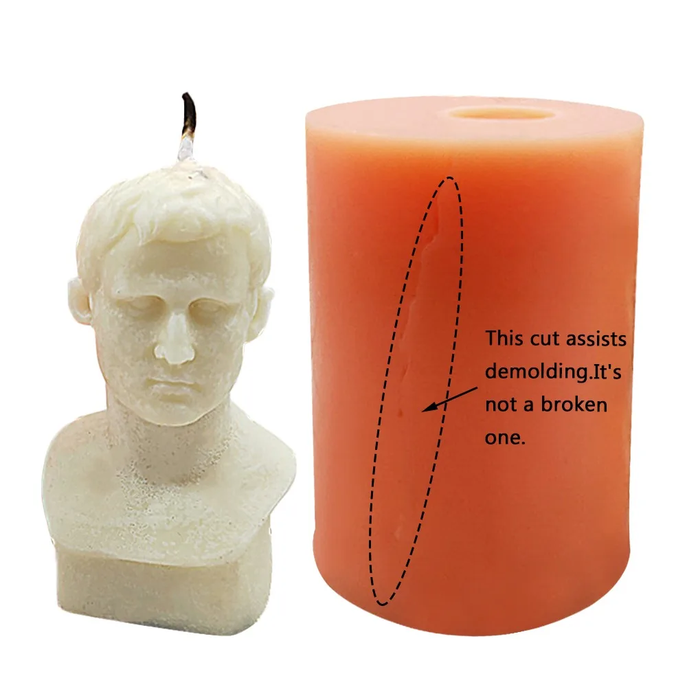 

3D Creative David Art Portrait Candle Mold Aromatherapy Candle Plaster DIY Material Mold Silicone Candle Mold Candle Mold