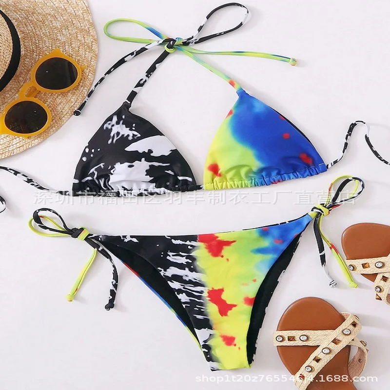 

2021 Hot Sale Fashion Printed Swimsuit Low Waist Bikini Beach Feminine Two-piece Set New Push-up Swimsuit Beach Swimsuit