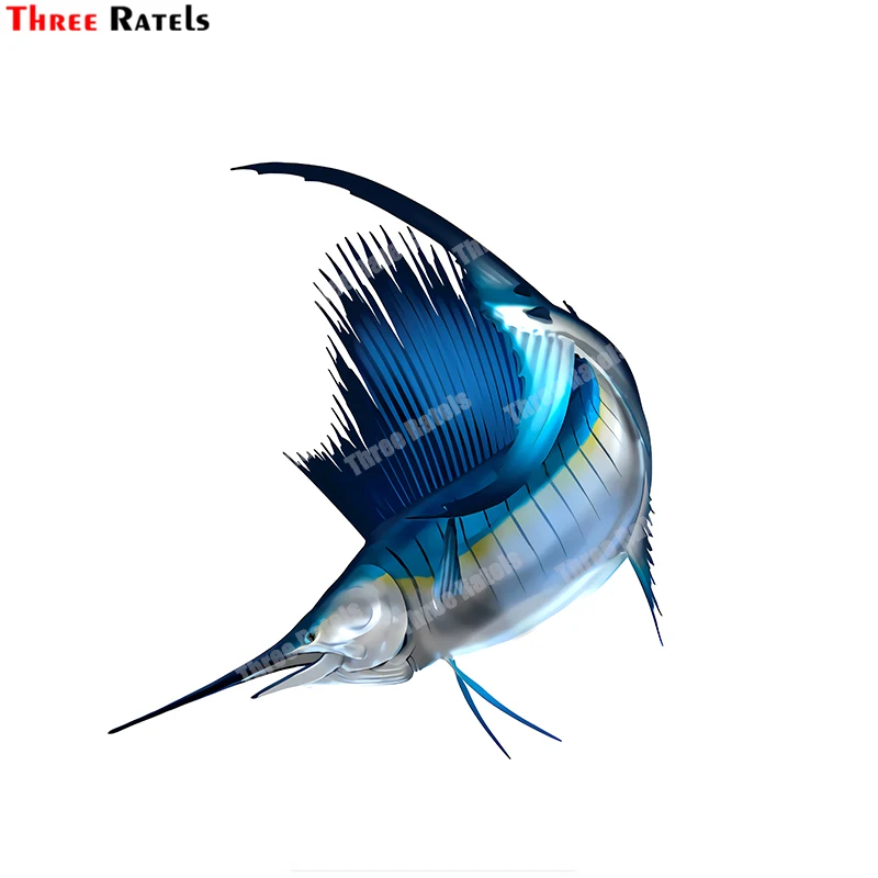 Наклейка с животными Three Ratels A862 Sailfish для унитаза зеркала и спальни декоративная