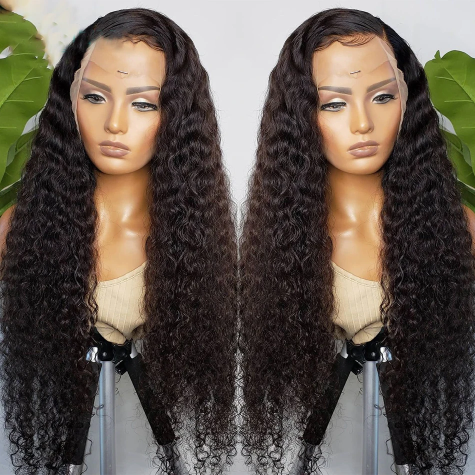 

26 Inch Long Kinky Curly 180%Density Synthetic Lace Front Wig for Black Woman Babyhair Preplucked Glueless Heat Resistant Daily