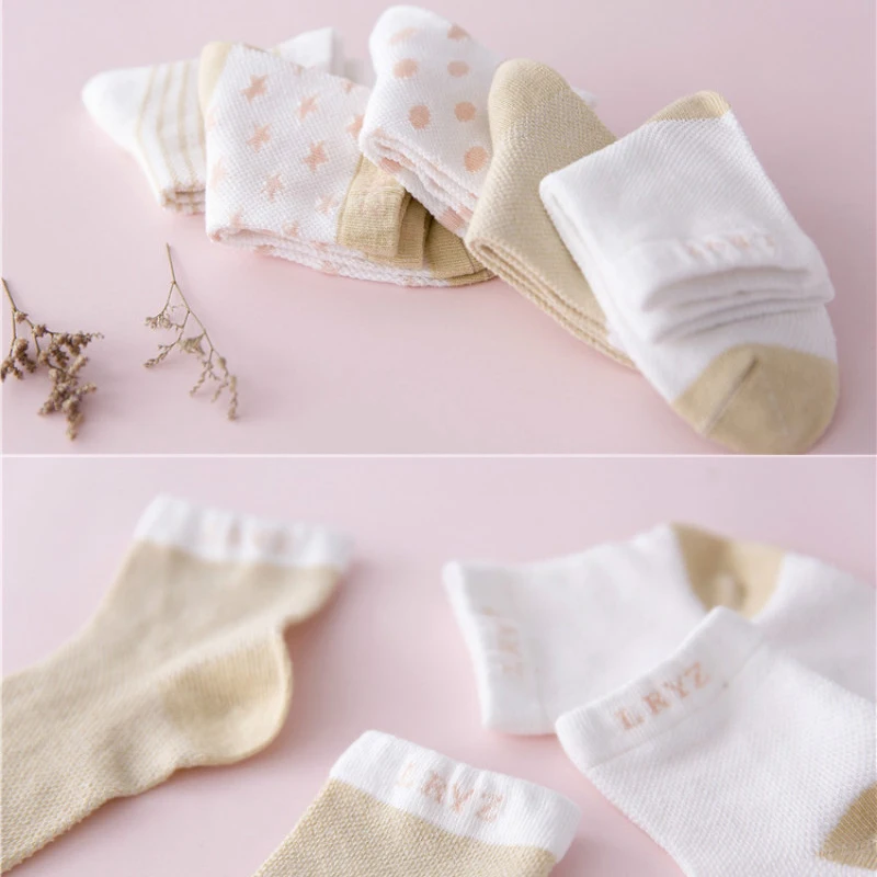 Летние трикотажные дышащие сетчатые тонкие носки для девочек 5 парт/Лот