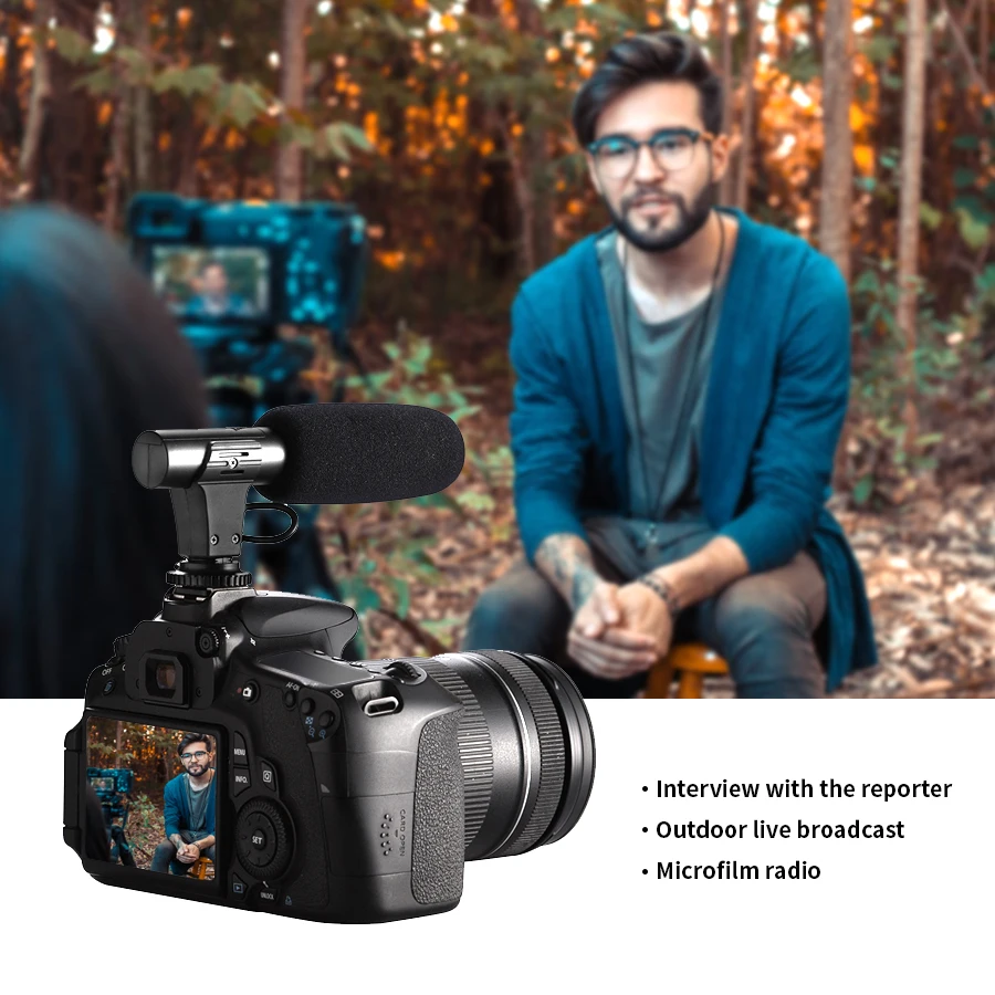 MAMEN MIC-05 Камера микрофон с 3 5 мм штекер + мини штатив-Трипод Профессиональный