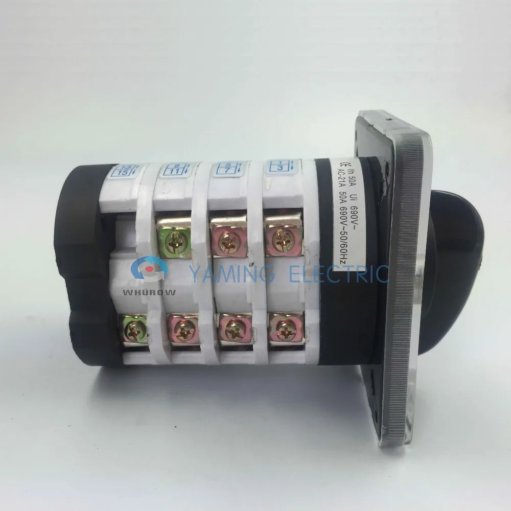 Производитель 0 7 позиционный переключатель поворотный 50 А 4 полюсный