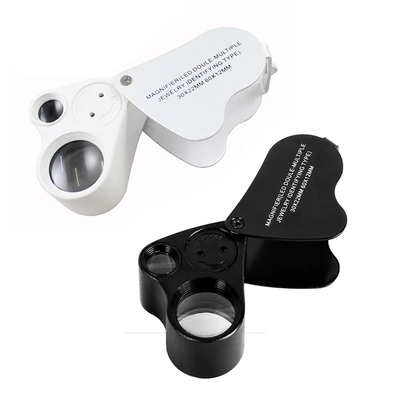 Складная лупа для ювелирных изделий портативное увеличительное стекло