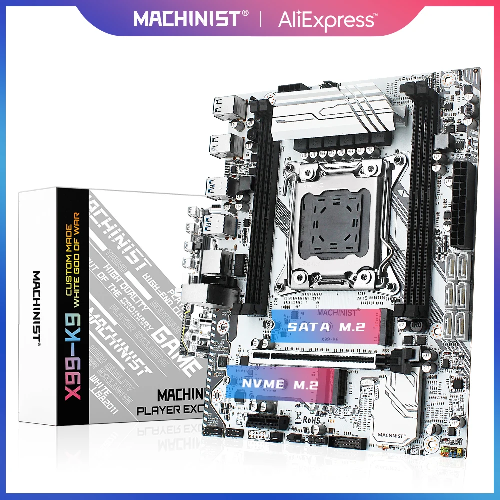 MACHINIST X99 материнская плата LGA 2011 3 с двойным M.2 поддержка четырехканальный DDR4 ECC/без