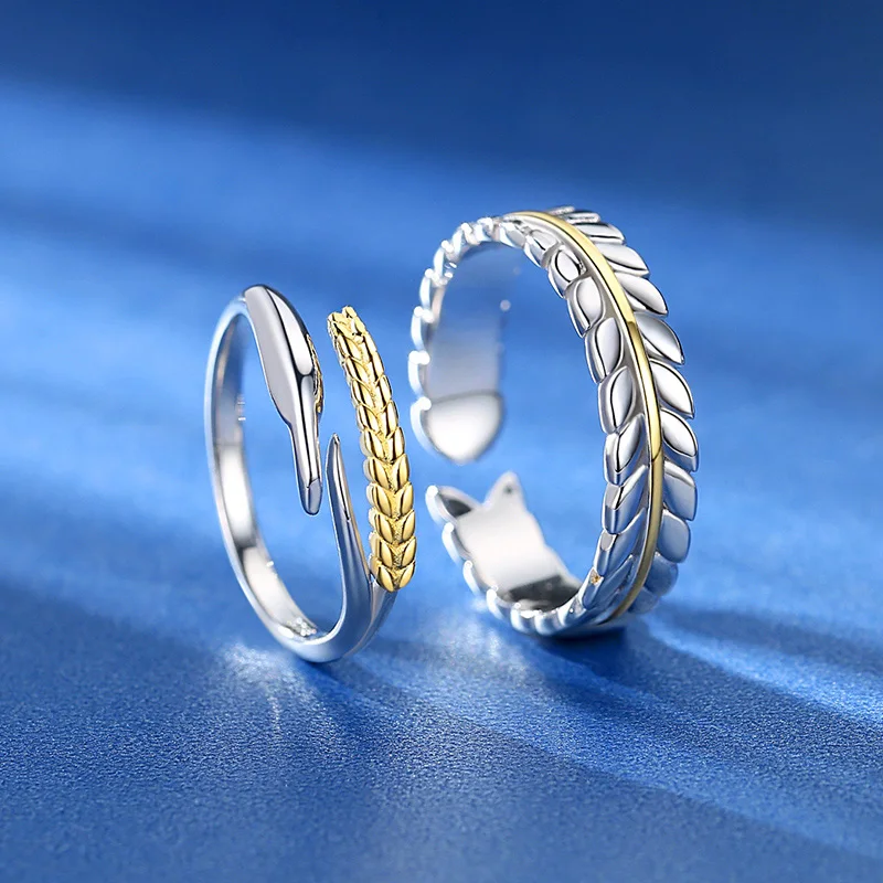 Женское кольцо с серебряными пшеничными ушками|Кольца| |