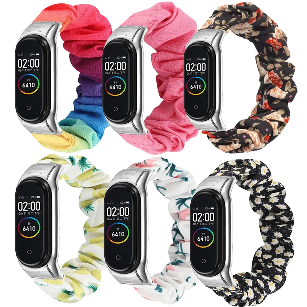 Эластичный ремешок для Xiaomi Mi Band 5 4 3, сменный нейлоновый браслет для Miband 5 4 corea