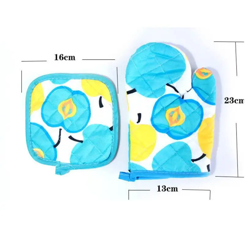 

2019 Hot Selling Kitchen Cooking Cotton Microwave Oven Gloves Mitts Pot Pad Heat Proof Protected Drop Shipping 2835