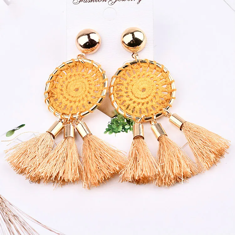 Универсальные круглые серьги в форме цветка материалы ручная работа народный