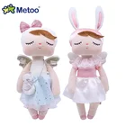 Metoo ангел плюшевые куклы мягкие игрушки Ангела Кролик кружевная юбка кукла Симпатичные животные игрушки для детей девочек день рождения рождественские подарки