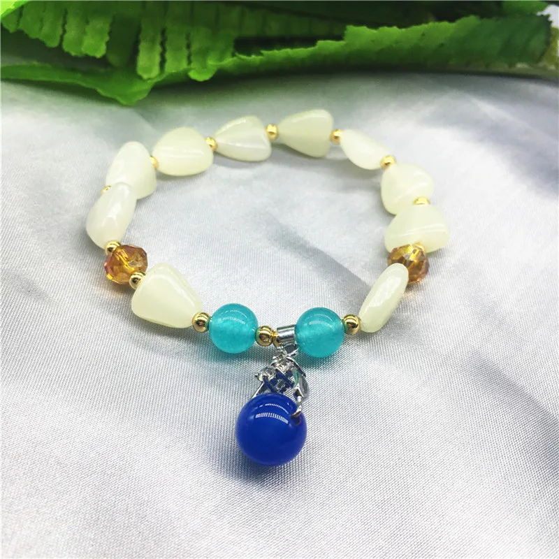 Jadery классические браслеты с подвесками для женщин натуральный Нефритовый камень