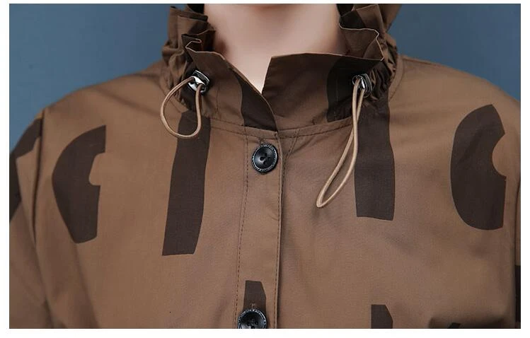 

Spring Autumn Trench Coat For Women Tie Waist Thin Duster Coat Suncreen Windbreaker Loose Long Pleated Overcoat Big Pockets