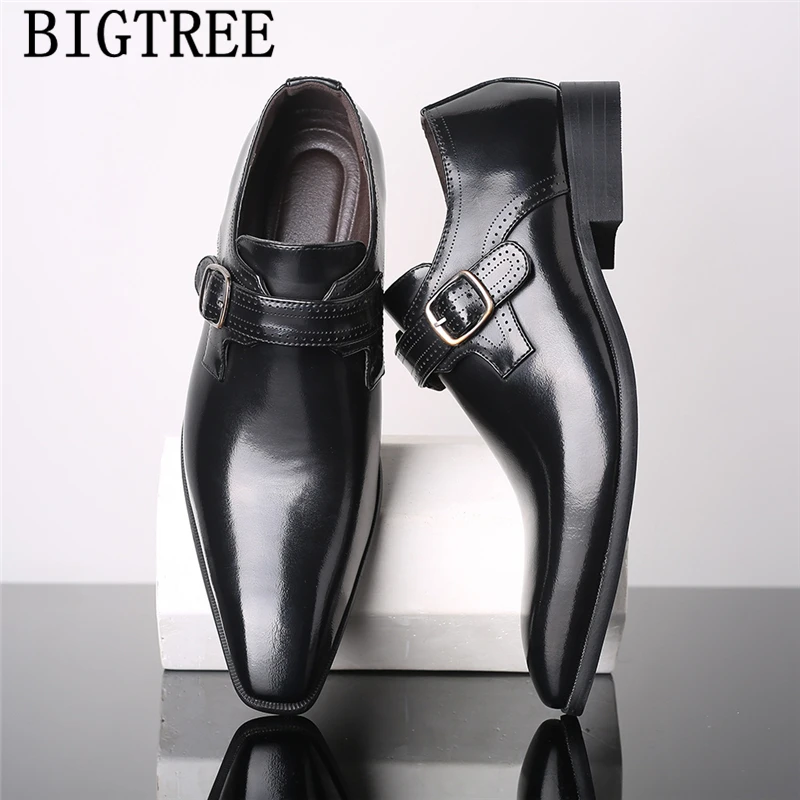 Мужские итальянские ботинки Формальные Роскошные Дизайнерские мужские кожаные