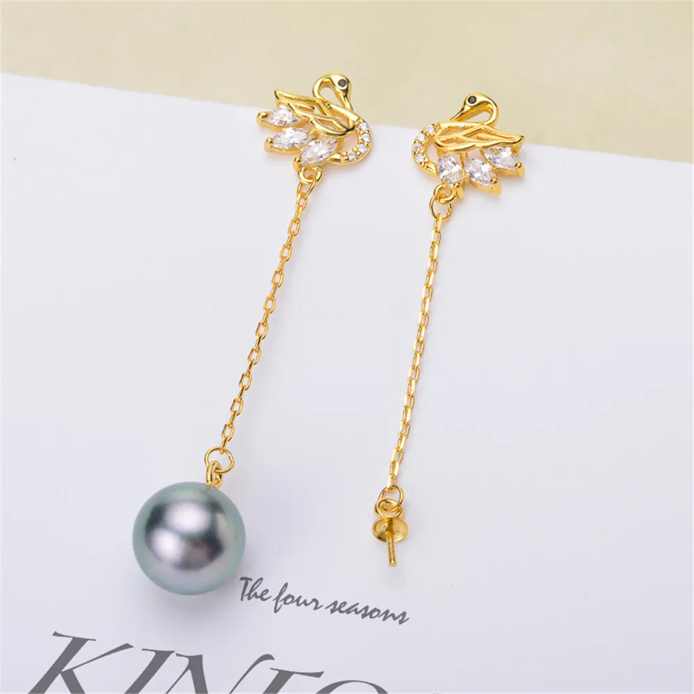 

925 Sterling Silver Earring Hooks Stud Plugs Women Simple Fashion Jewelry Making Accessories For DIY Pearl Earring Jewelry