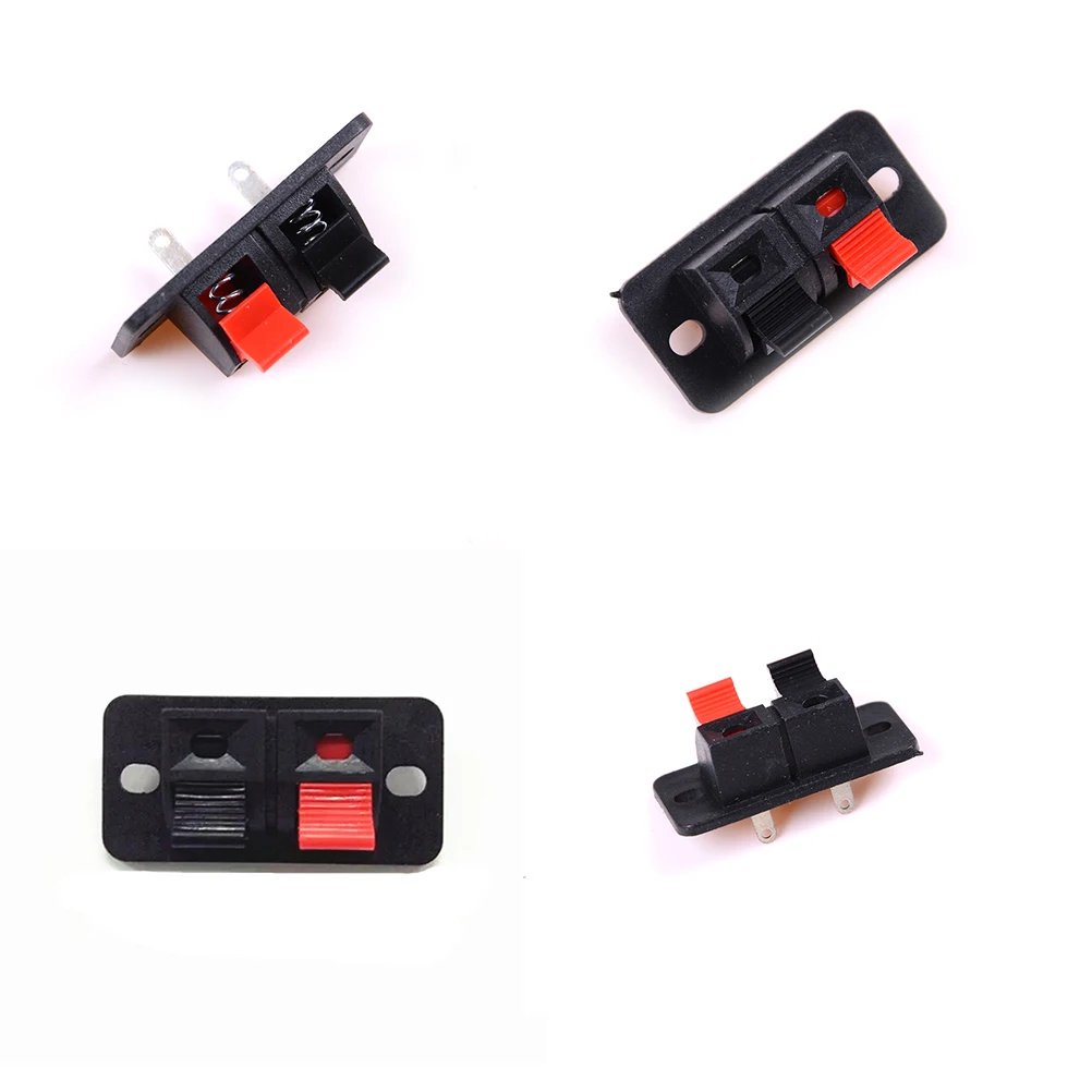 

5 Pcs 2 Positions Connector Terminal Push in Jack Spring Load Audio Speaker Terminals