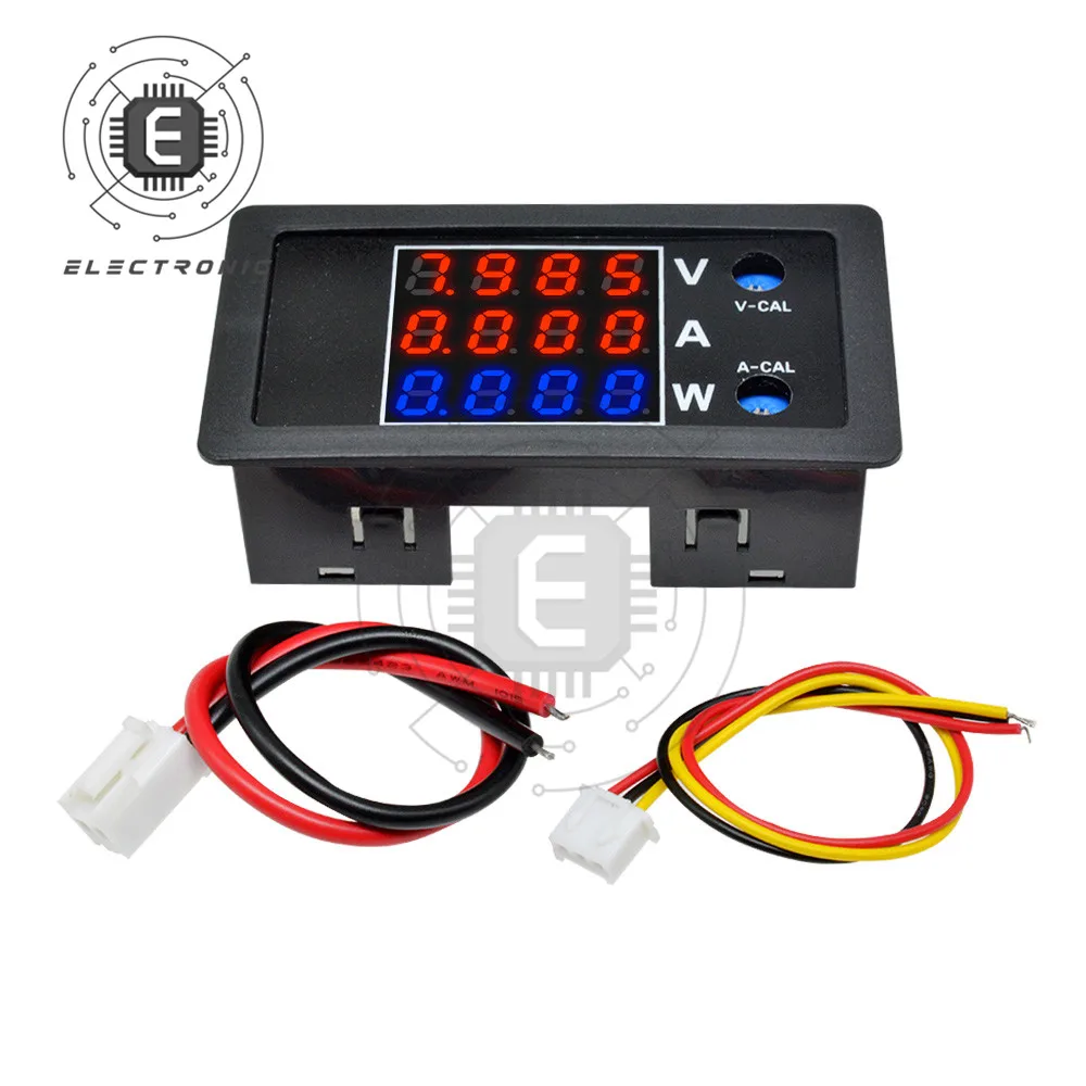 Medidor de potencia Digital, voltímetro, amperímetro, Detector de vatímetro, voltímetro, Monitor de voltaje de 4 bits, CC 0-100V, 10A, 1000W