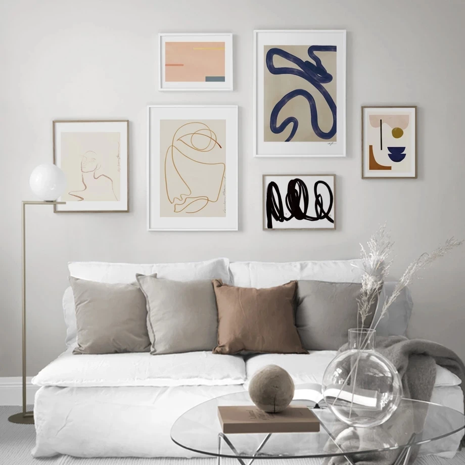 Настенное искусство для дома современный абстрактный Рождественский цветной