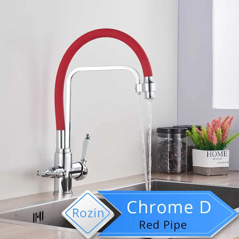 Square Chrome D Хромированный очиститель воды, кухонный кран, чистая вода, смеситель для кухонной раковины, фильтр-кран, Очищающий кухонный смеситель, кран на бортике - Цвет: Square Chrome D
