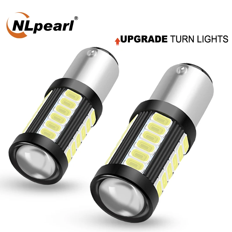 NLpearl 2x сигнальная лампа 12V 24V 1156 BA15S BAU15S P21W светодиодный 1157 BAY15D 33SMD 5370 автомобильные