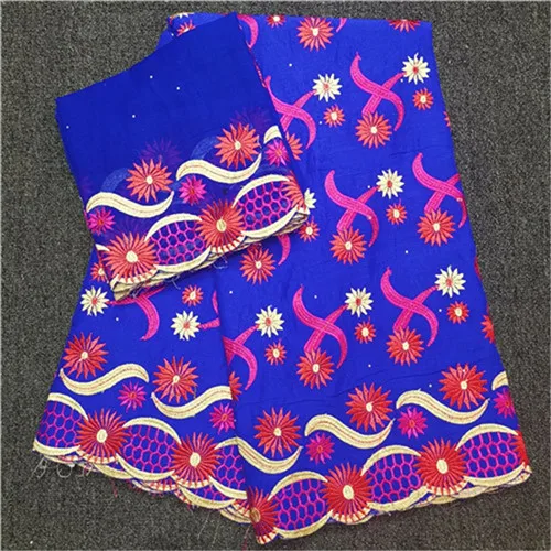 as picture STILL FLY nigeria cotton fabric high quality lace dubai fabric soft emroidered swiss voile lace in switzerland 5+2yards/lot - Цвет: as picture