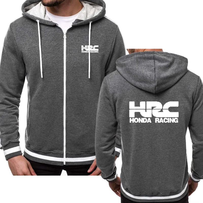 Мужские толстовки с капюшоном для HRC гоночного мотоцикла автомобиля логотипом в