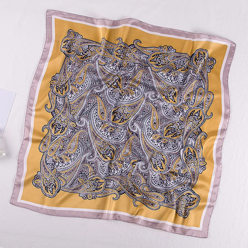 Женские шелковые квадратные шарфы для женщин обруч волос на шею элегантная