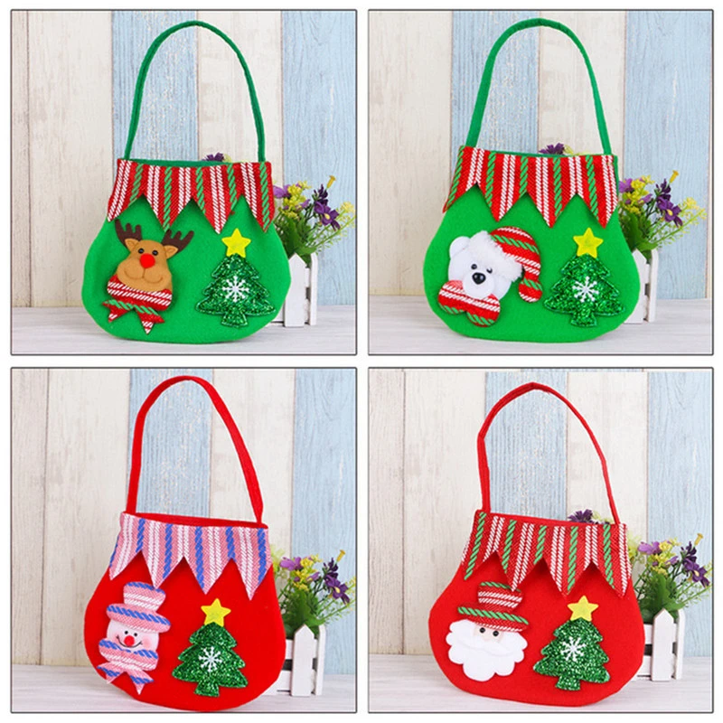 1 шт Санта Клаус Снеговик олень Рождественский подарок сумки конфеты пакет