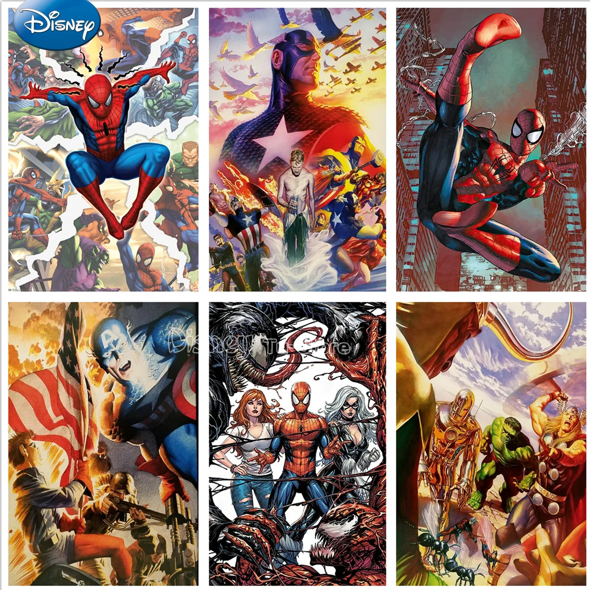 

5d Diy Diamond Painting Marvel Spiderman Embroidery All Square/Round Mosaic Set Cross Stitch Hobby Home Decoration