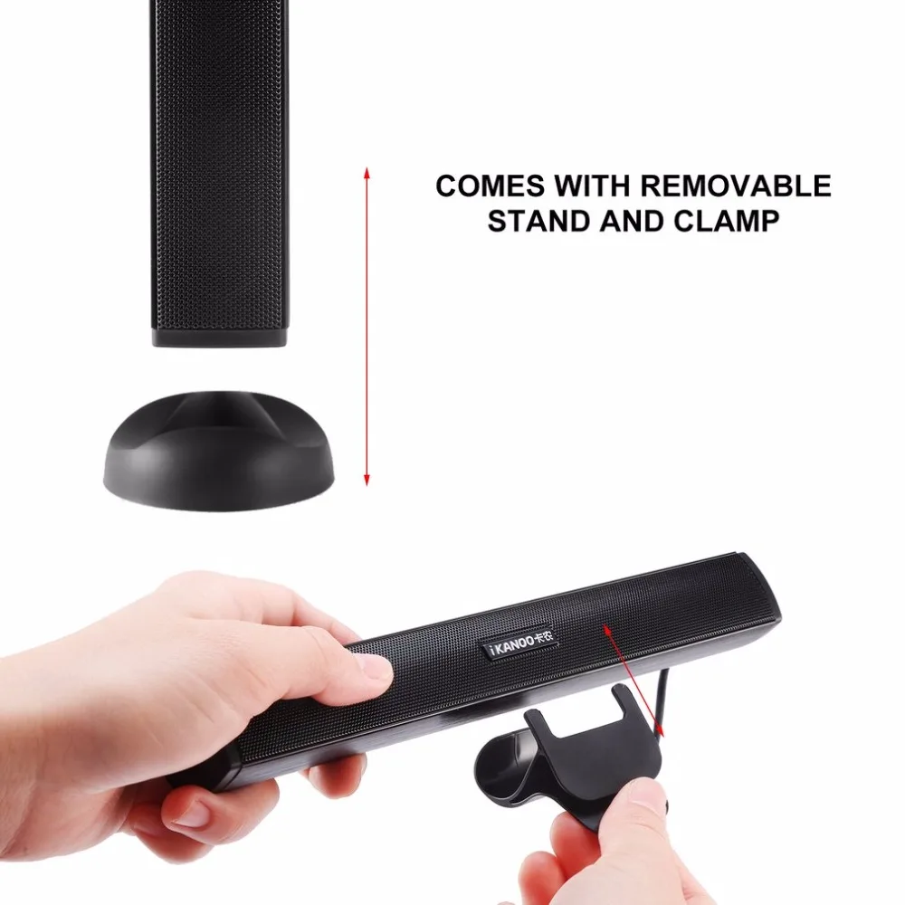 USB power ноутбук компьютер ПК ноутбук аудио динамик аудио усилитель звука Саундбар разъем для наушников с держателем