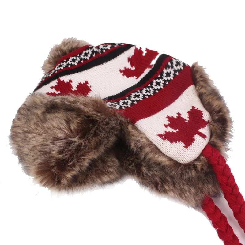 Maple Leaves Earmuffs Cap Lei Feng Hat Outdoors Knitting Wool | Аксессуары для одежды