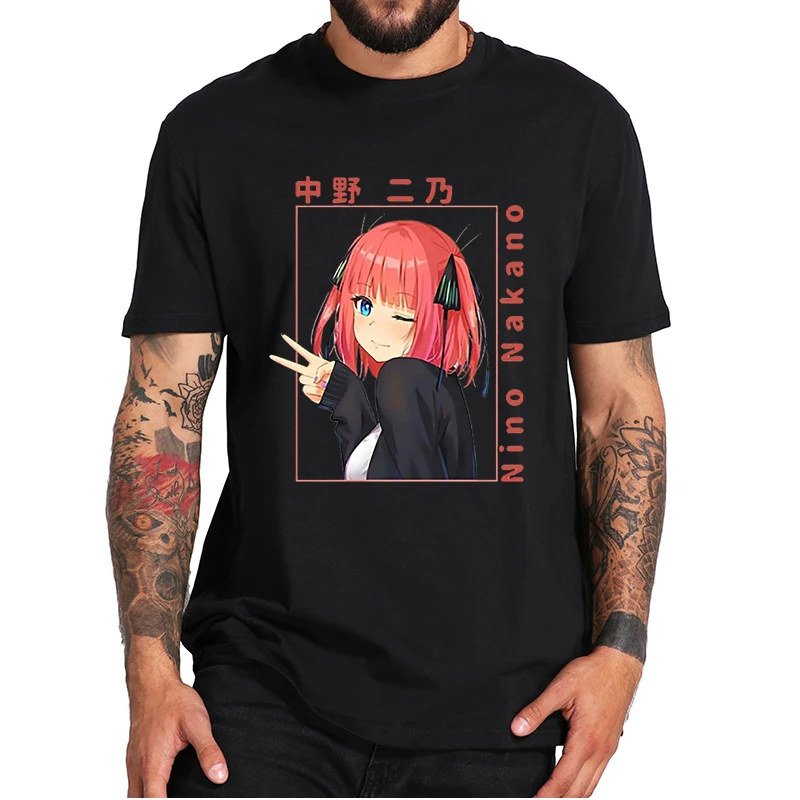 

The Quintessential Quintuplets T-Shirt Anime Nakano Nino Japan Manga Short Sleeves O-Neck Cotton Essential Soft Tops EU Size