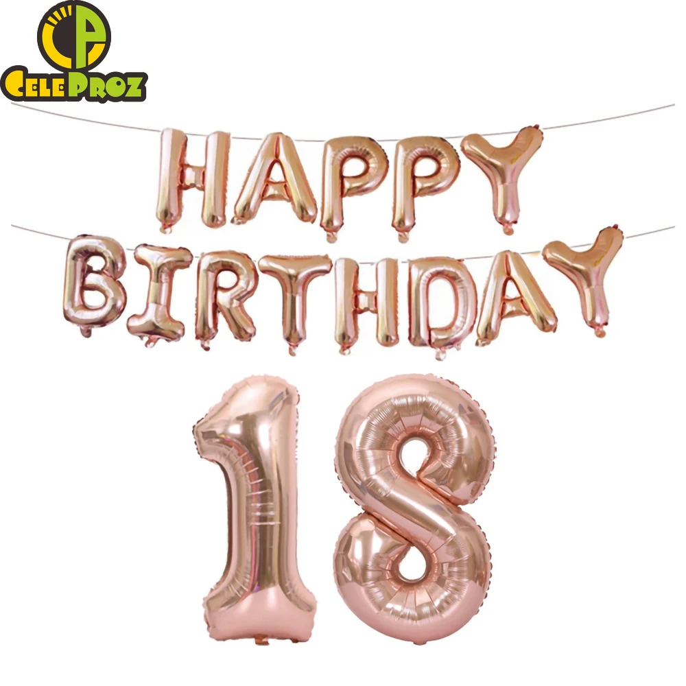 16Inch 32Inch Aluminum Foil Balloons A-Z Rose Gold Silver Letter Balloon Wedding Party Happy Birthday Baby Shower Supply | Дом и сад