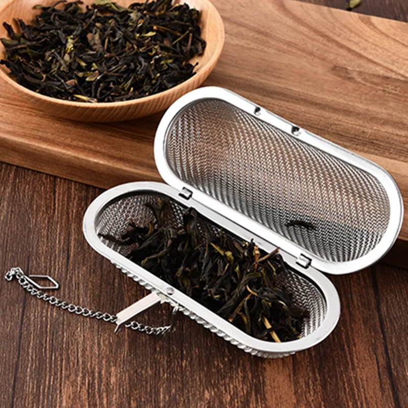 

Novel 304 Stainless Steel Mesh Tea Infuser for Spice Herb Mate Mug Tea Bags Brewing Strainer Diffuser Filter Kitchen Accessories