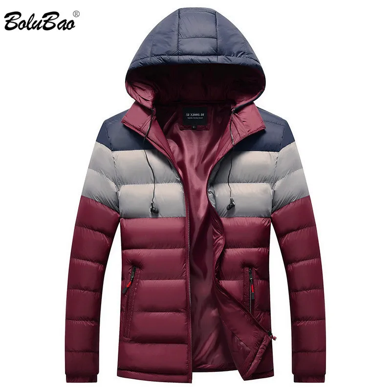 BOLUBAO зимние Брендовые мужские парки Мужская мода Сращивание Высокое качество