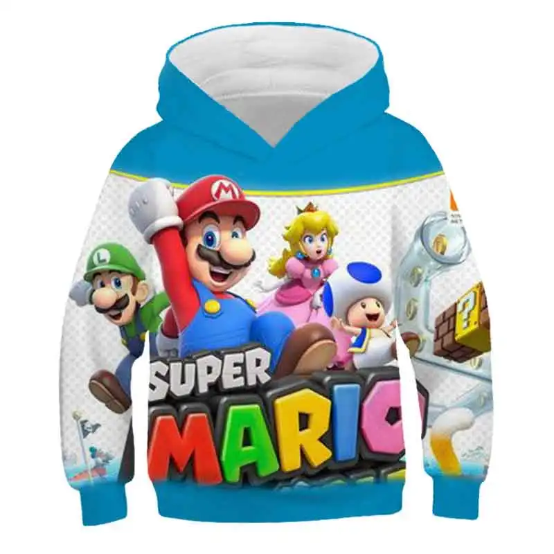

Kids Mario Bros Hoodie Fashion Casual Super 3D Boys Girls Cartoons Sweatshirts Tops Child Pullover Sportswear Gift for Children