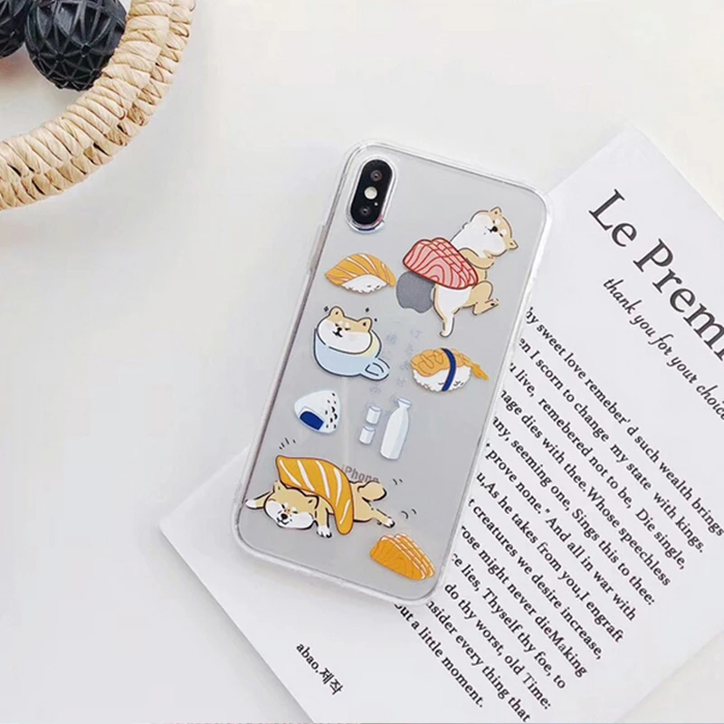 Милый прозрачный чехол для телефона с изображением собаки Шиба ину iPhone 11 Pro X XS Max XR