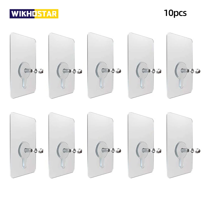 

WIKHOSTAR 10 шт. Удар Бесплатная винт наклейки, не оставляющая следов настенные наклейки самоклеящиеся Hardwall гипсокартон изображение висящим ком...